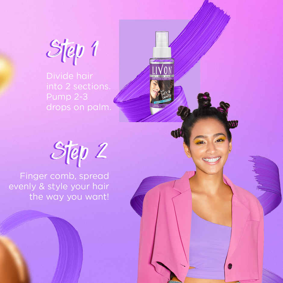 Livon Anti Frizz Hair Serum For Rough & Dry Hair