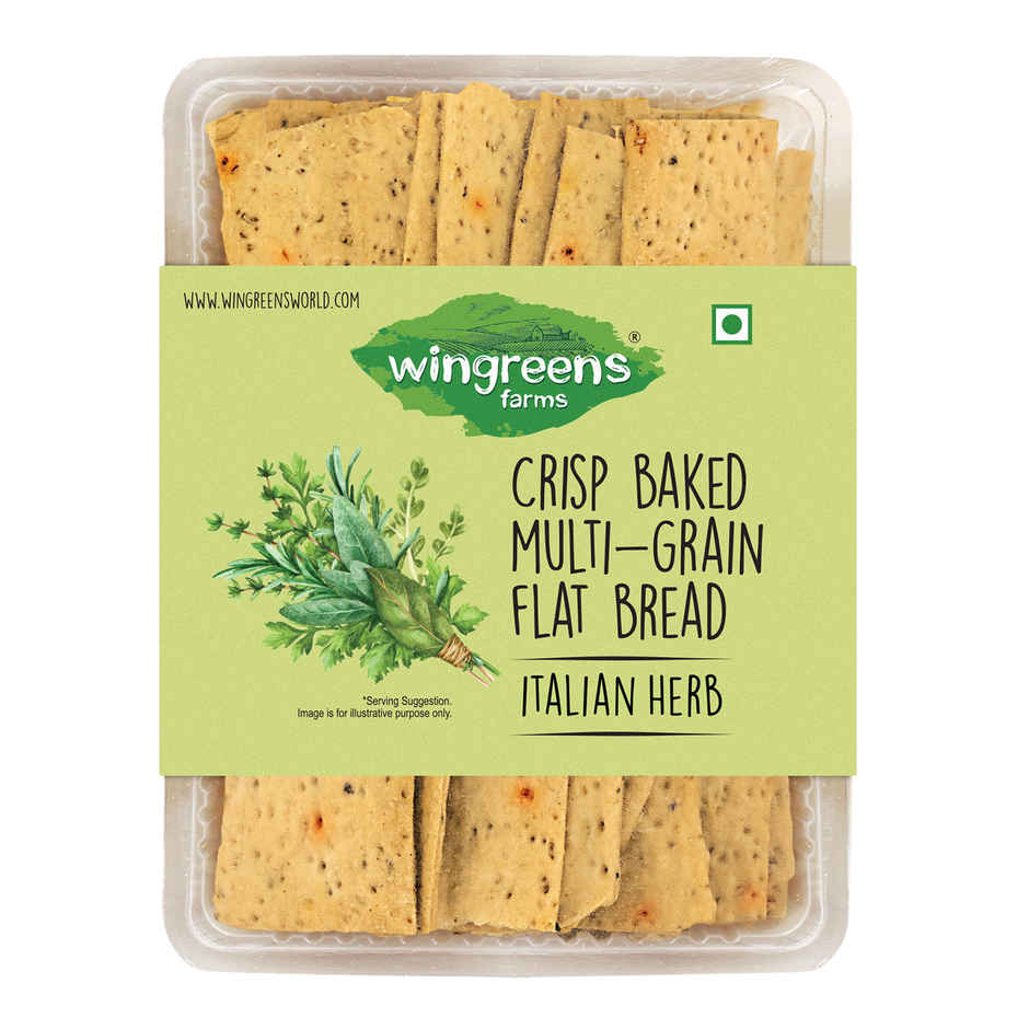 Wingreens Farms Crisp Baked Multi-Grain Flat Bread - Italian Herb