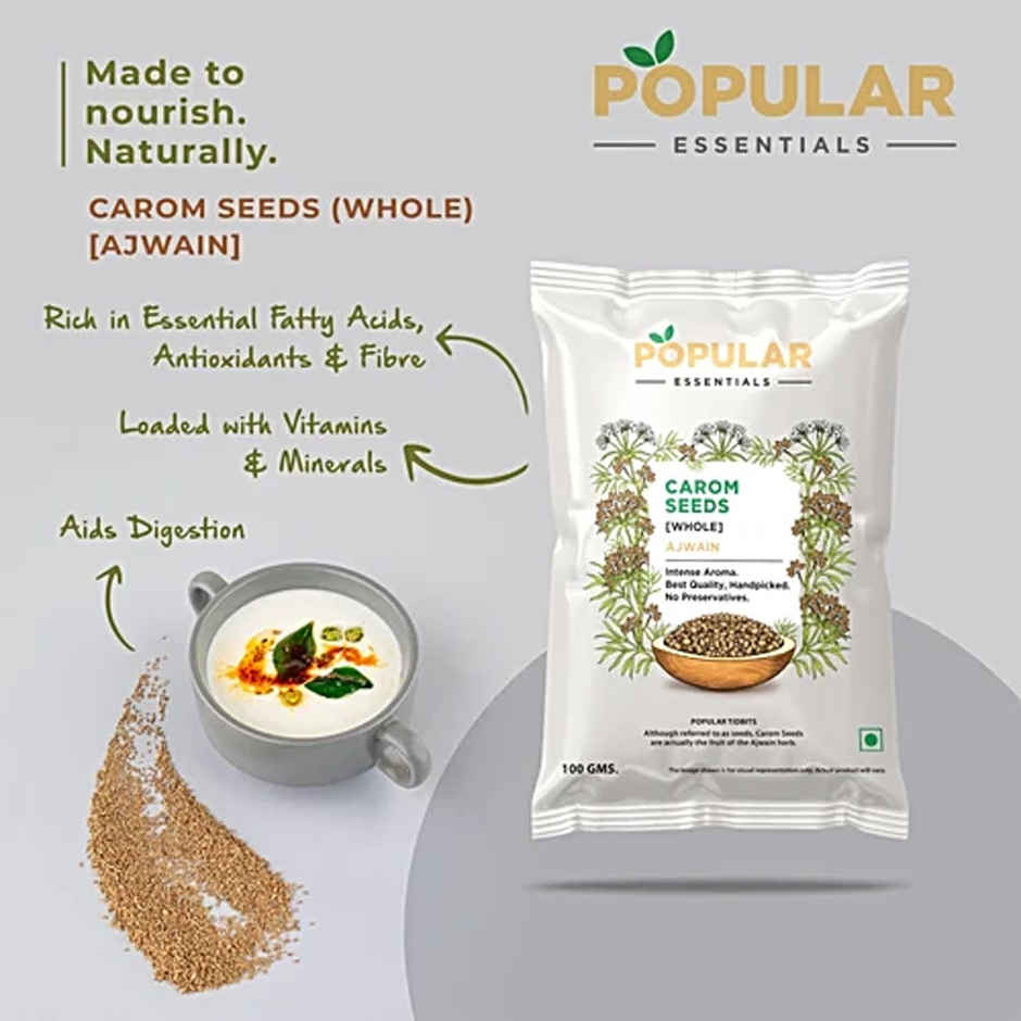 Popular Essentials Ajwain Whole