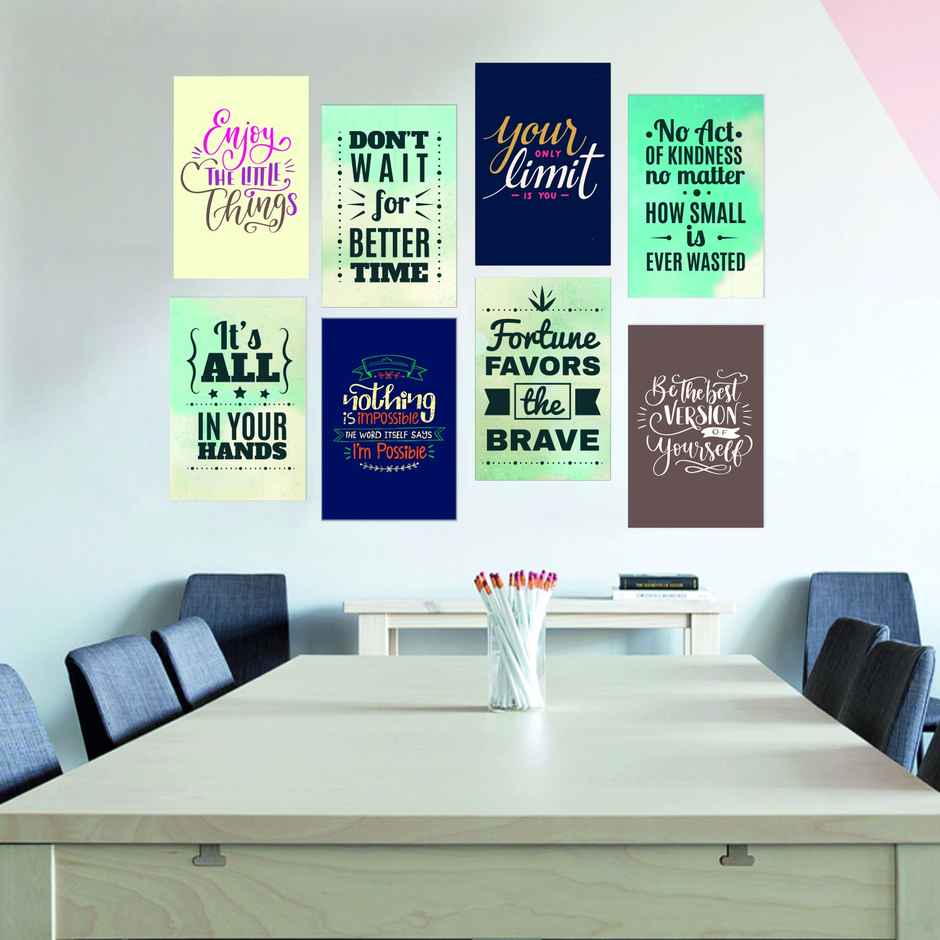 Paper Plane Design Motivational Wall Posters | Set of 10 | (12 Inch x 18 Inch) D91