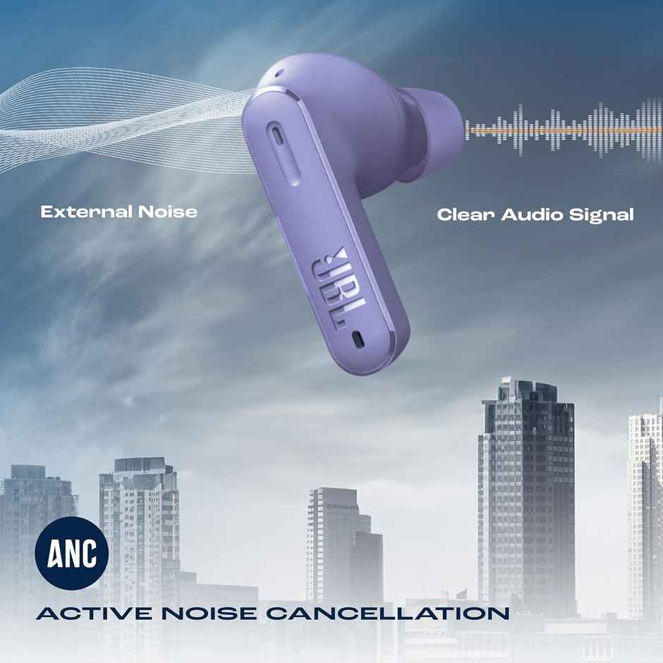 JBL Tune Beam In Ear Wireless Tws Earbuds With Mic, Anc Earbuds(Purple)