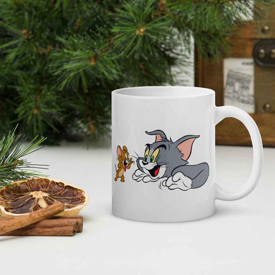 Kooltech Cartoon Tom & Jerry Printed White Coffee And Tea Ceramic Mug