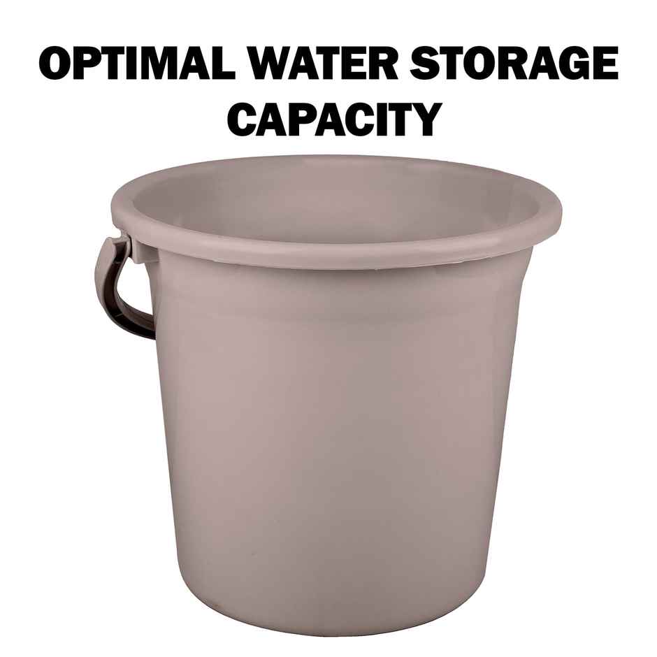 Kuber Industries Plain Plastic Strong Bucket for Bathroom for Bathing|18 L|Pack of 2|Multi