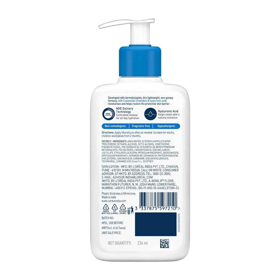 CeraVe Moisturizing Lotion for Normal to Dry Skin with Ceramides & Hyaluronic Acid