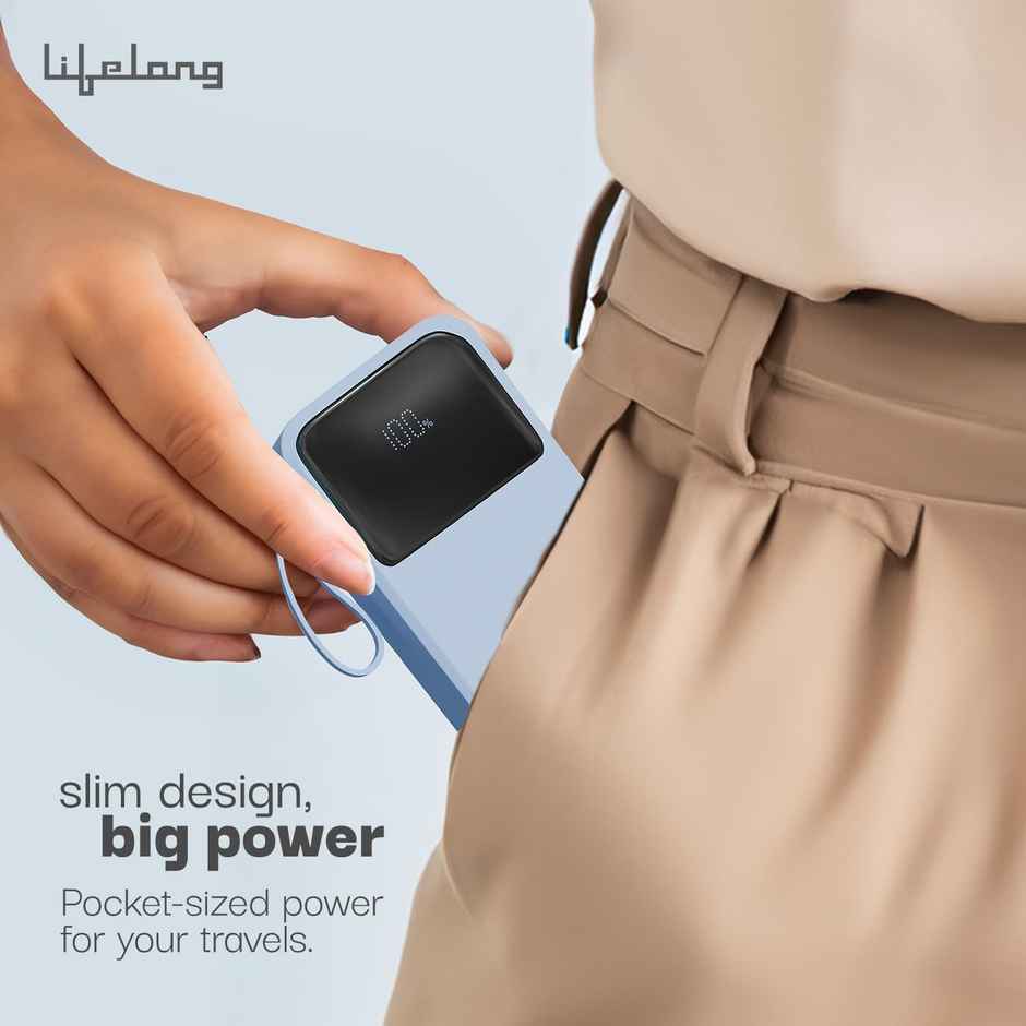 Lifelong ZenCharge 20000 mAh 22.5 W Compact PocketSize PowerBank 6 Input/Output Port (LLPBVA21)