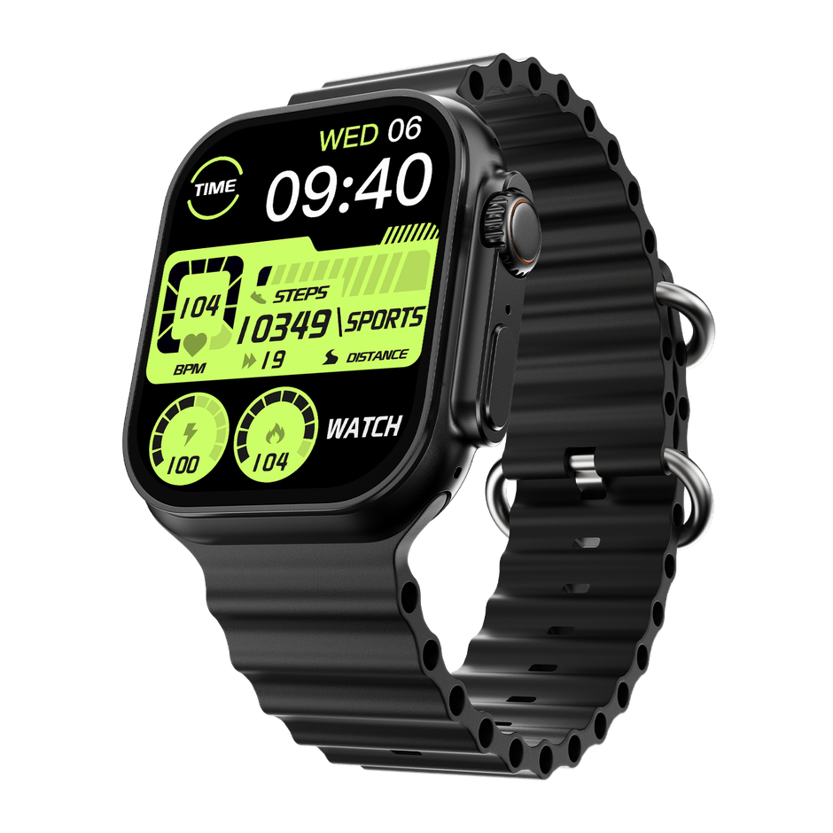 Fire-Boltt DAPPER | 2.1" AMOLED Display | BT Calling - Black