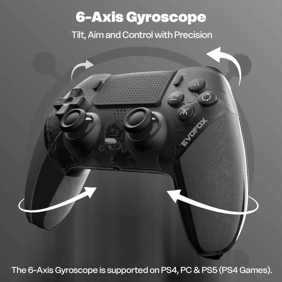Evofox Play 2 Wireless Gaming Controller | PS4 & PS5 (PS4 Games Only) | HallSense Joysticks