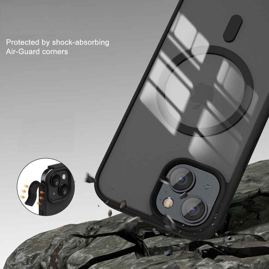 ExpressB For iPhone 15 Case Thin Anti-Scratch Matte For Magsafe Shockproof Protection - Black