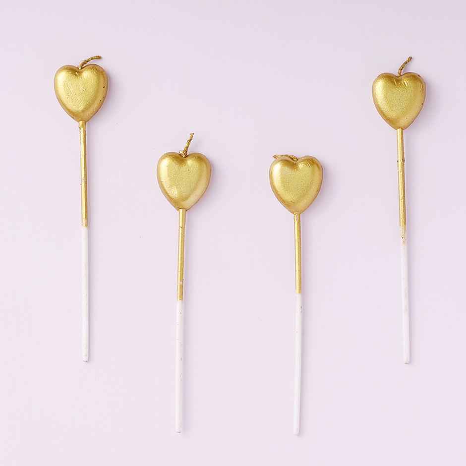 Heart Shape Stick Candles | Birthday Cake Decoration | Party Candles | Valentine | Propcon