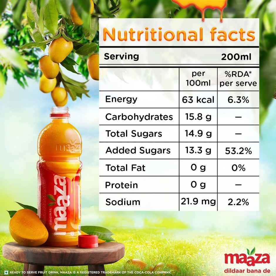 Maaza Mango Fruit Juice | Ready to Drink Beverage
