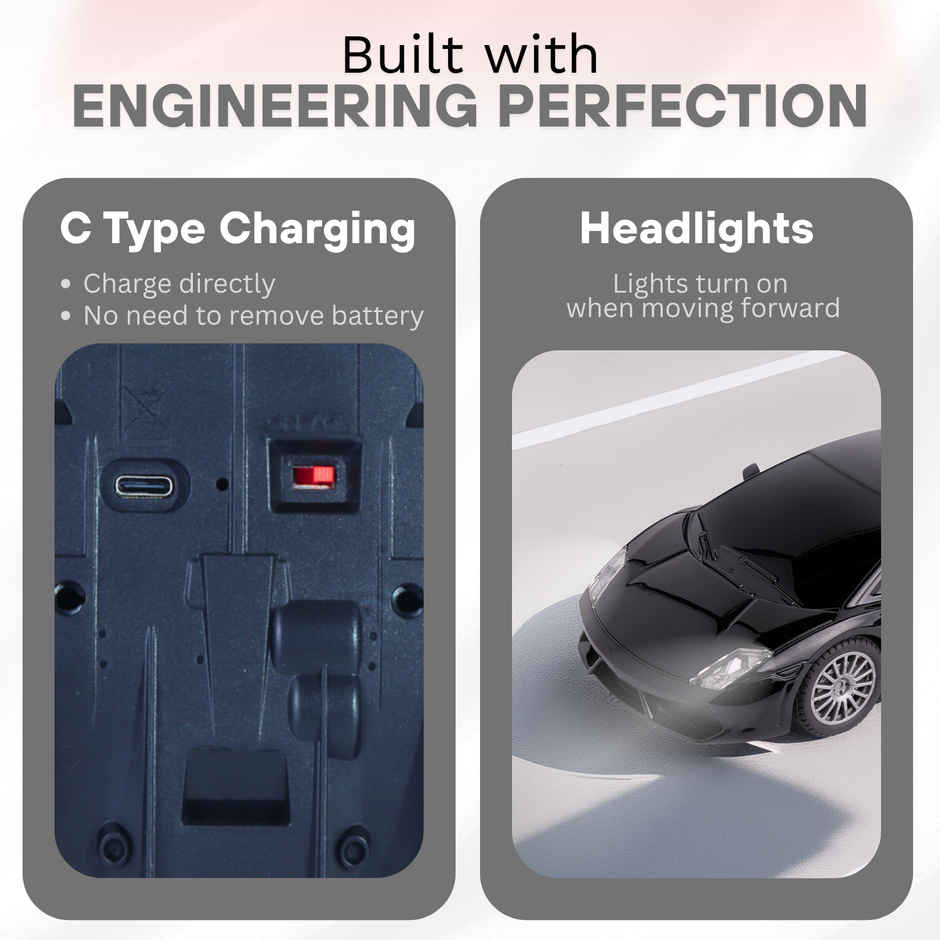 Frendo 1:24 Hi Speed Mini Remote Control Car -Lam Black