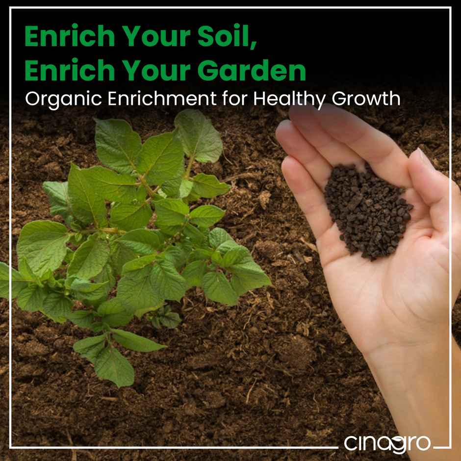 Cinagro Cow Dung Manure Fertilizer For Plants & Home Gardening