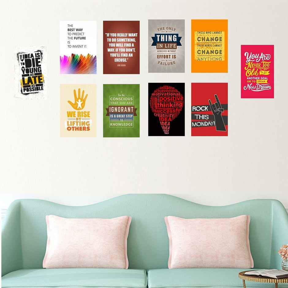 Paper Plane Design Wall Posters For Office Decor | Set of 10 | Size | 12 Inch x 18 Inch | D25