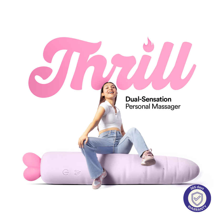Bold Care Thrill Dual-sensation Massager | Heat + Thrust Mode | Humanlike 10 Patterns