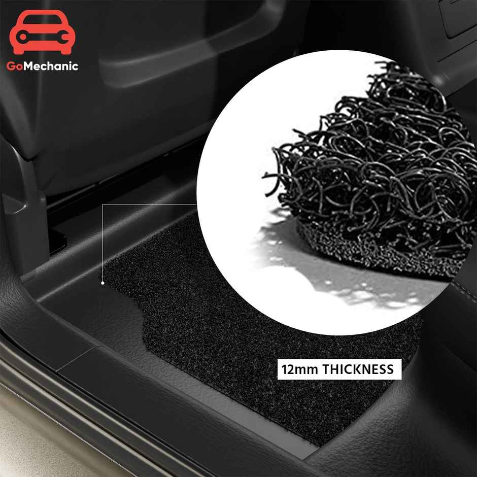 GoMechanic Car Mat 4pcs-Interior Accessory For Car-Standard 12 mm Pvc Universal Car Grass Foot Mats