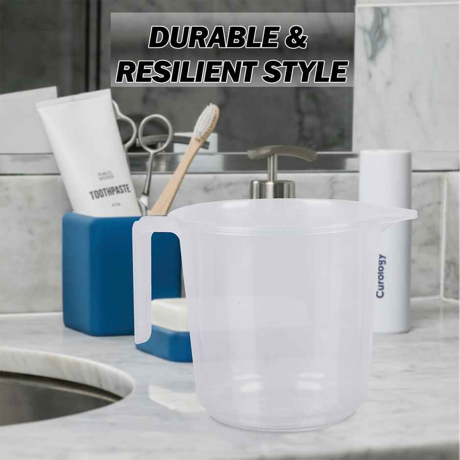Plastic Bathroom Mug | Bath Mug | 1500 ml | Transparent