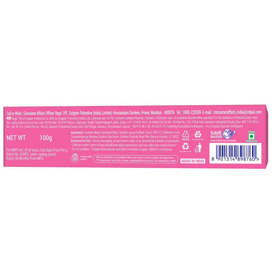 Colgate MaxFresh Watermelon Blast Gel Toothpaste with Cooling Crystals, Ultrafreeze Technology