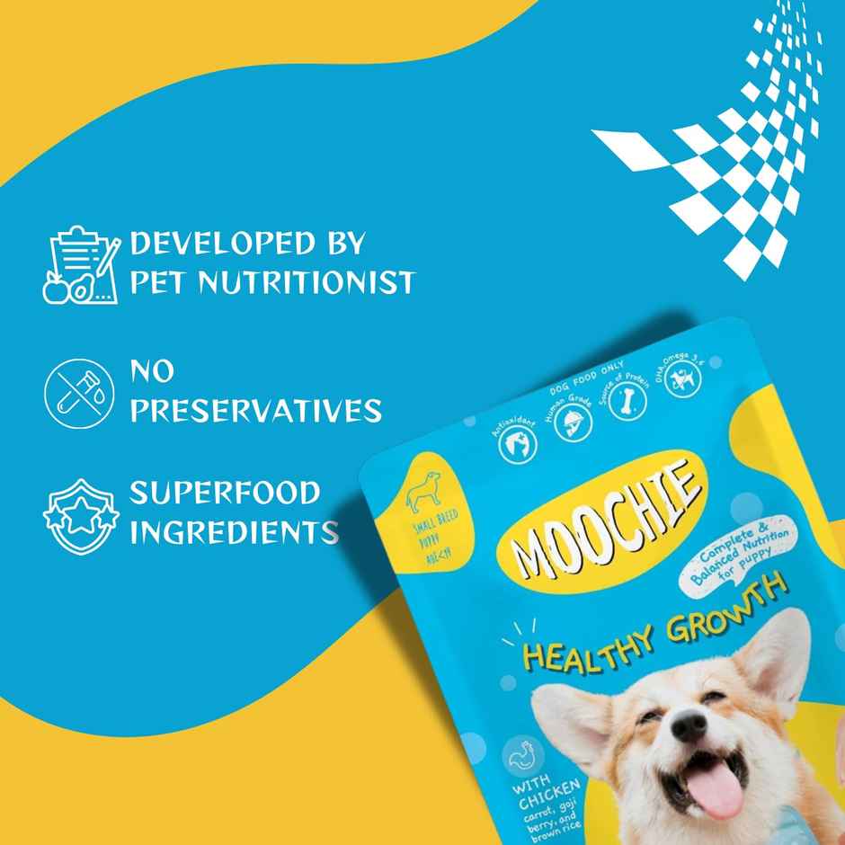 Moochie Dog Wet Food - Healthy Growth - Casserole With Chicken Gravy