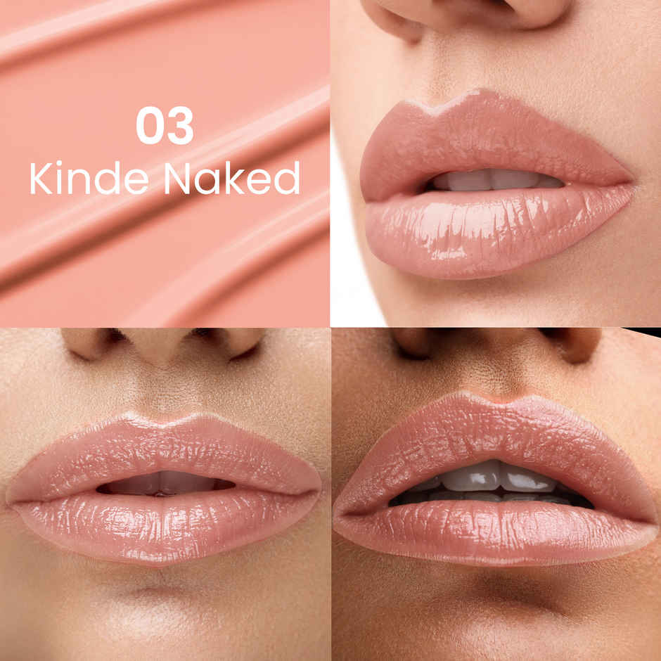 Swiss Beauty Plump Up Wet Lip Gloss For Glossy And Fuller Lips | 3 Kinde Naked