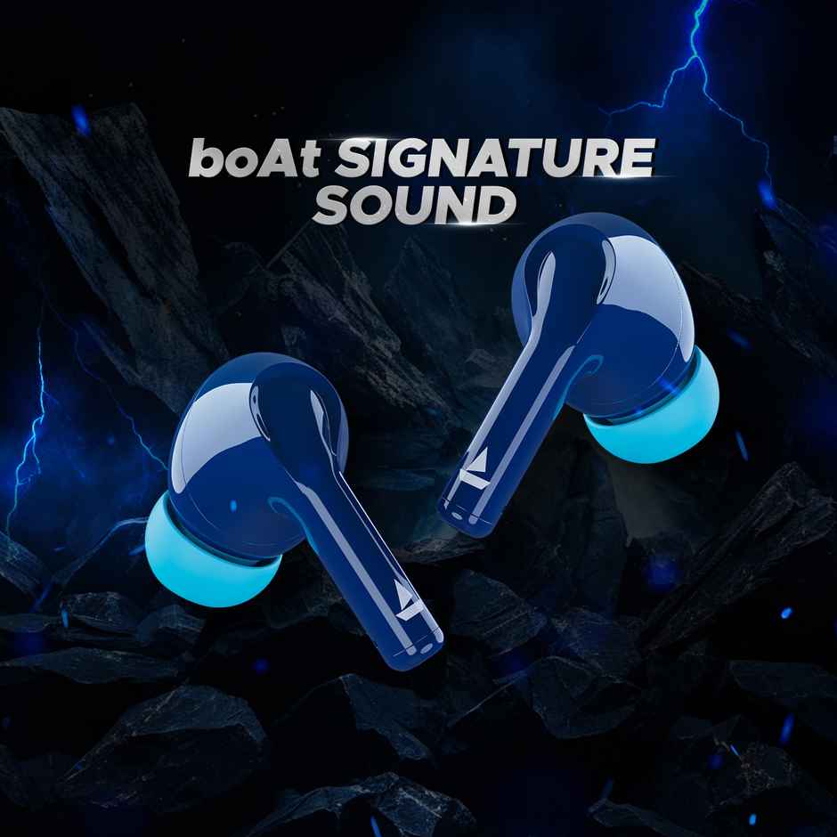 boAt Airdopes 161 Thor Edition TWS Earbuds with 40 HRS Playback, ASAP Charge & IPX5 Rating Bluetooth - Electric Blue