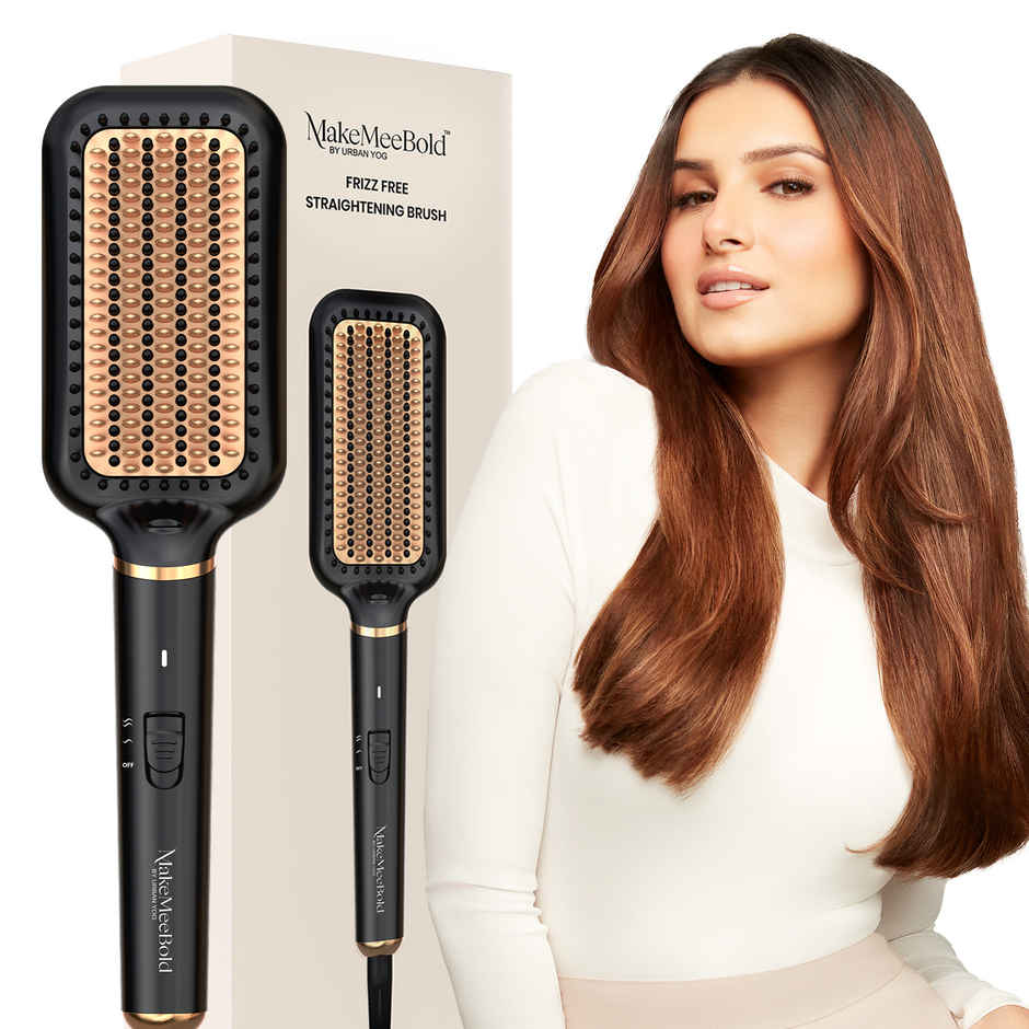 Urban Yog Make Mee Bold Frizz Free Hair Straightener Brush |Large Paddle Design, Electric Comb