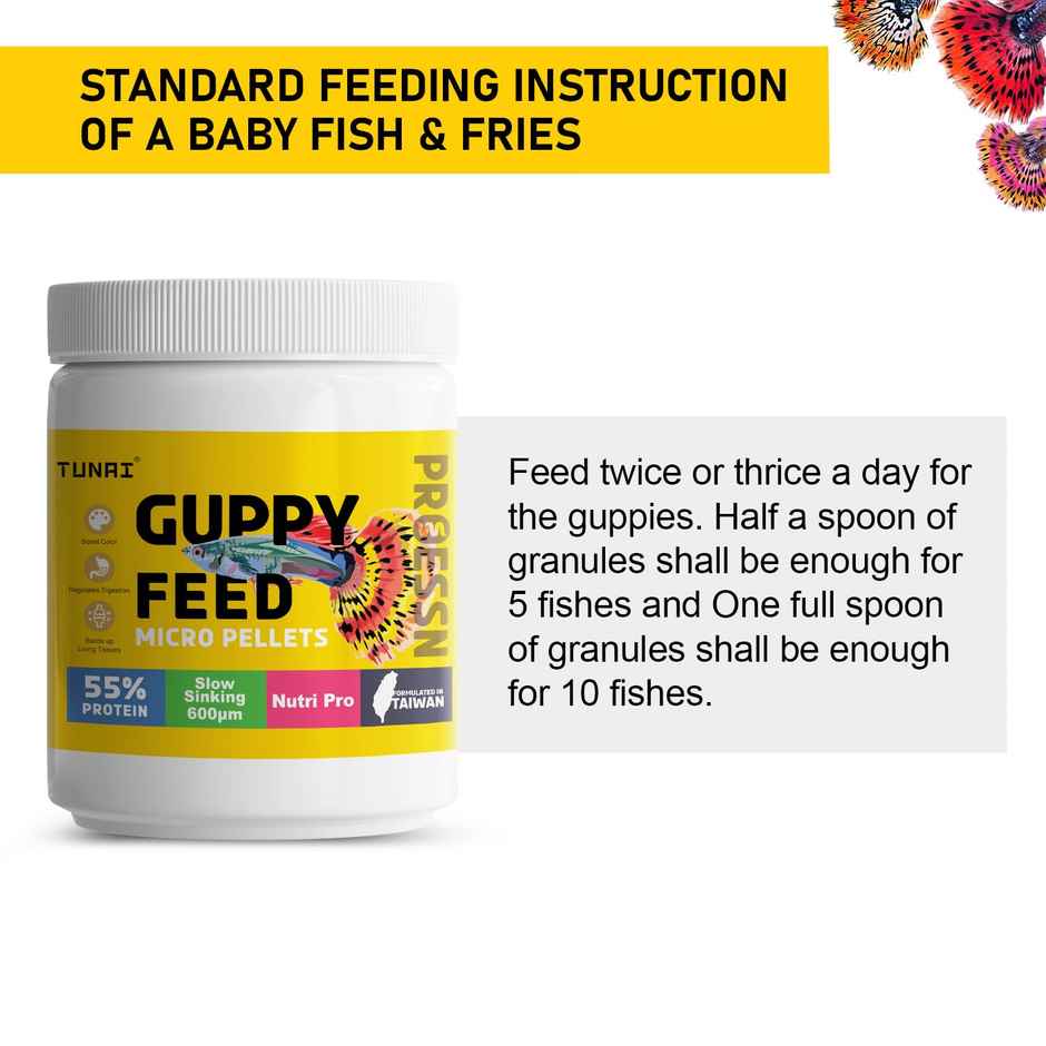 Tunai Guppy Fish Food 600 Microns