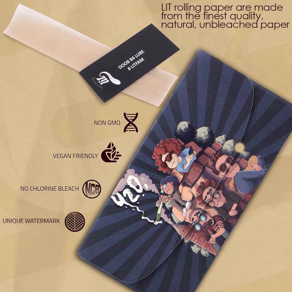 LIT 420 Double Booklet Rolling Paper and Tips| Double Booklet