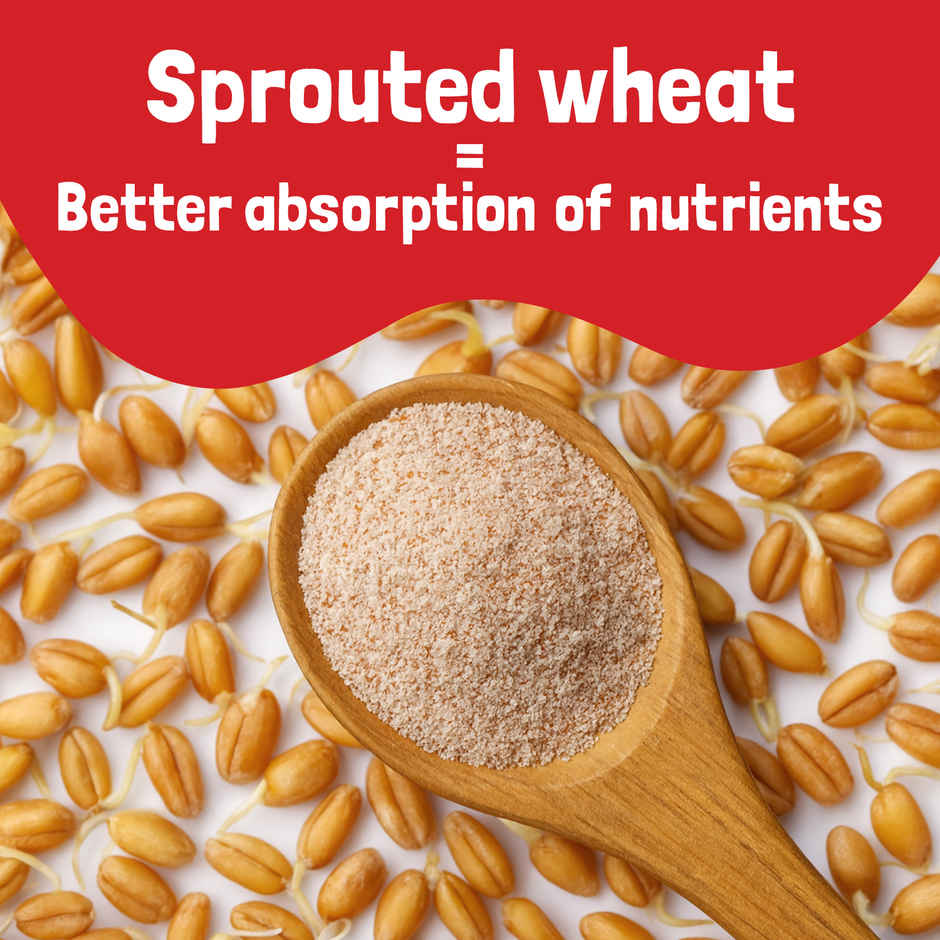 Slurrp Farm First Bites Sprouted Wheat, Apple and Date Cereal with Milk for Little Ones