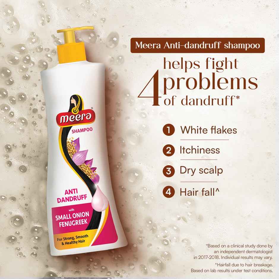 Meera Anti Dandruff Shampoo With Small Onion and Fenugreek