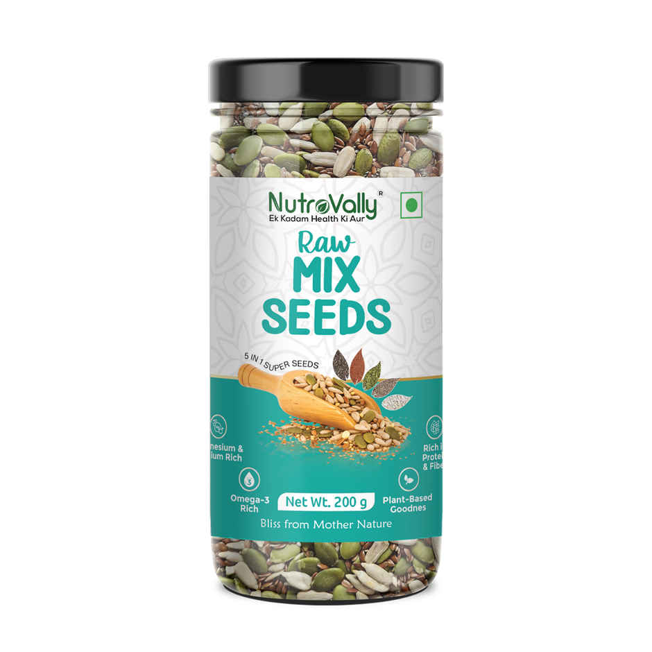 NutroVally Protein Rich Seed Mix Chia, Flax, Sunflower, Watermelon and Pumpkin Seeds