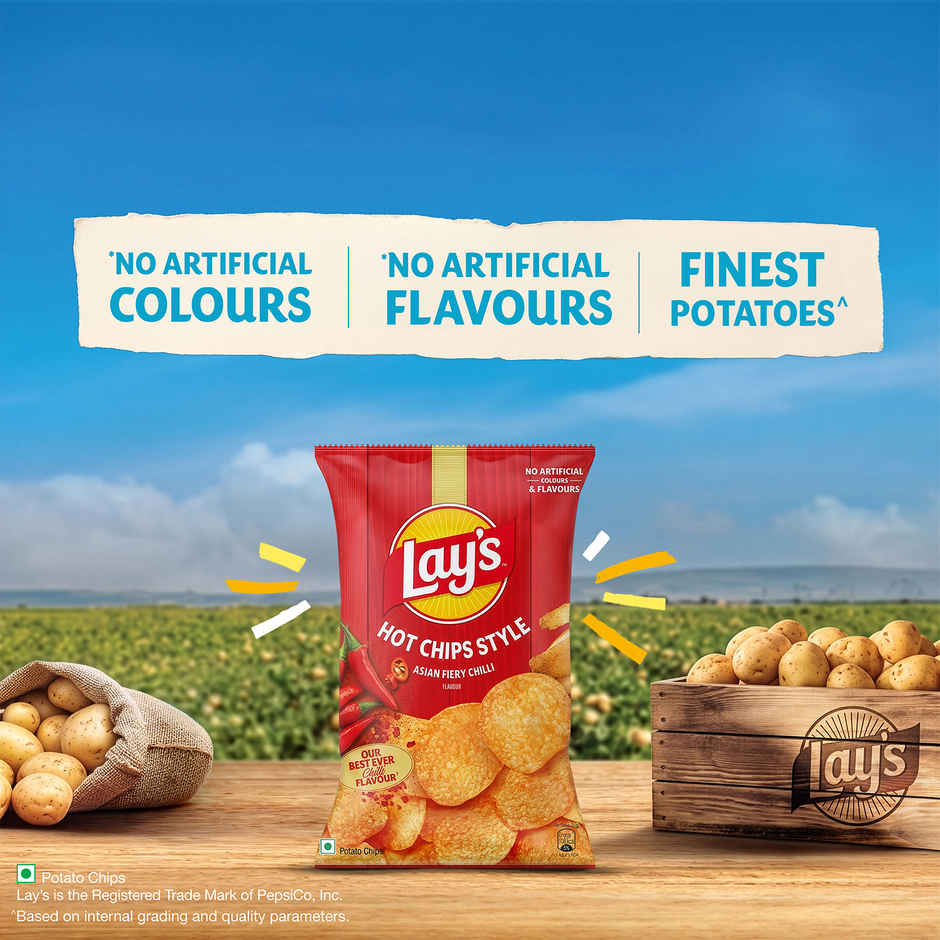 Lay's Hot Chips Style Asian Fiery Chilli Flavour Potato Chips
