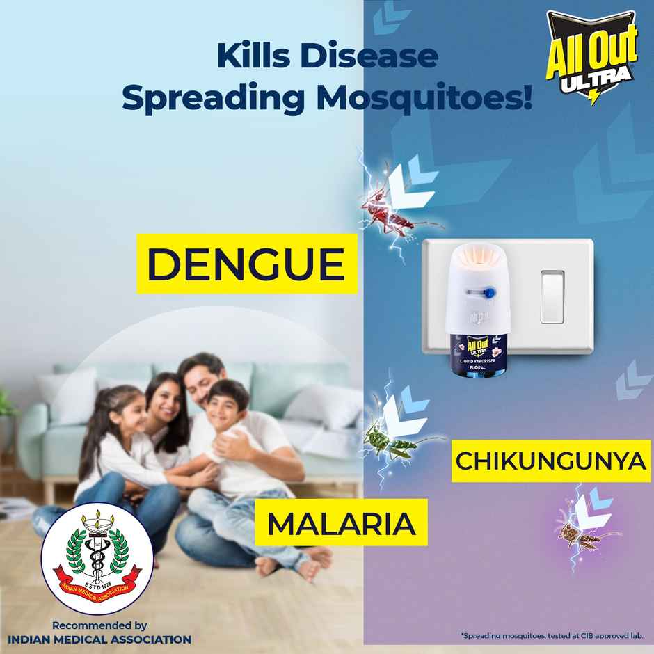 All Out Liquid Vaporizer Refill, Floral Fragrance, Kills Dengue, Malaria & Chikungunya Mosquitoes