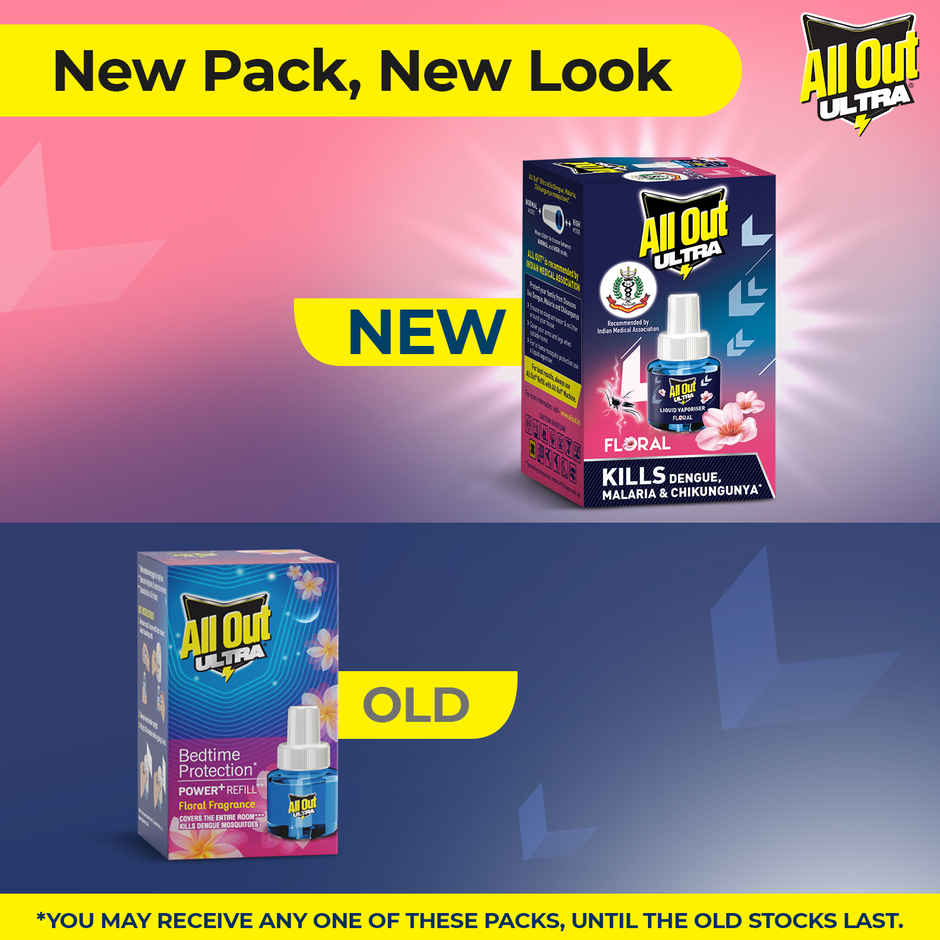 All Out Liquid Vaporizer Refill, Floral Fragrance, Kills Dengue, Malaria & Chikungunya Mosquitoes