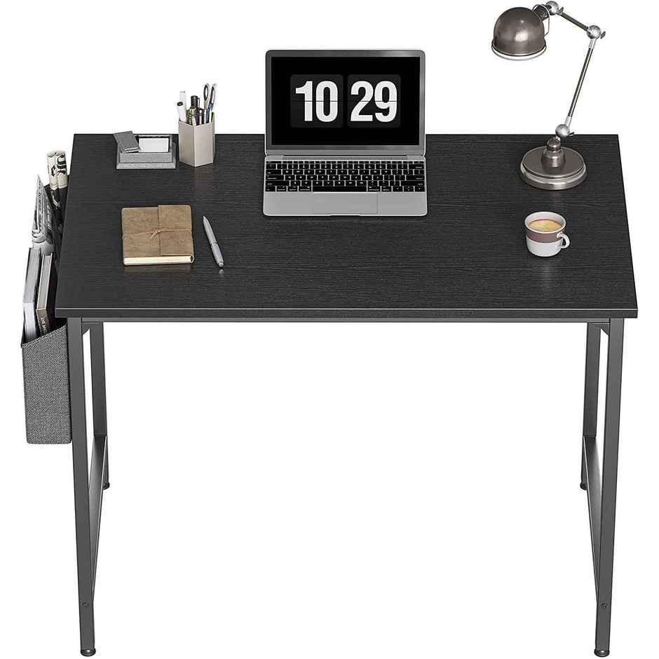 Arlavya Study and Office Table-40 x 19 Engineered Wood, Free Standing - Black