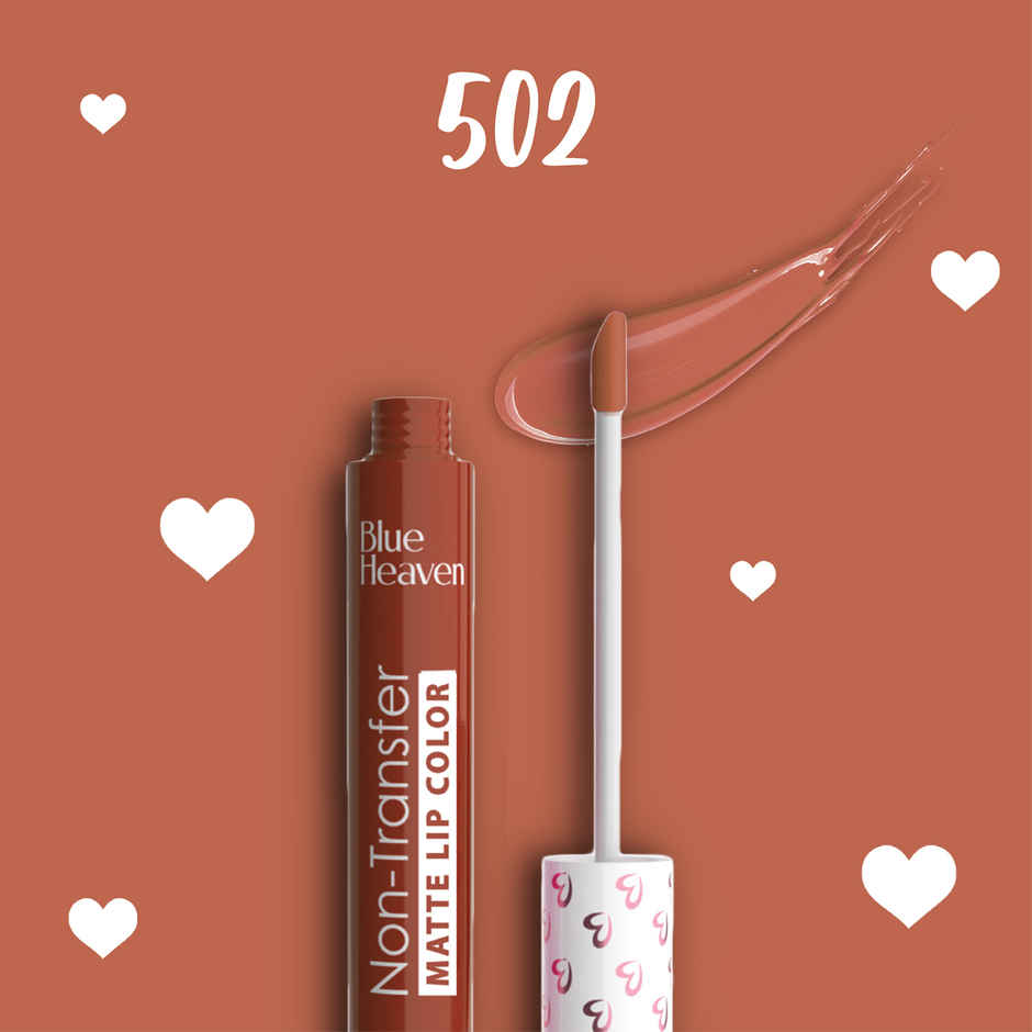 Blue Heaven Non Transfer Liquid Lip Color Matte Finish Waterproof | Brown Nude