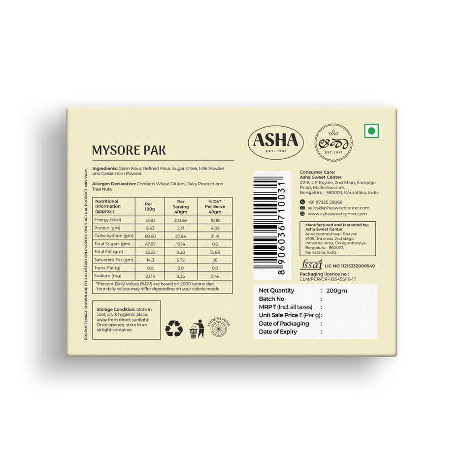 Mysore Pak - by Asha Sweet Center