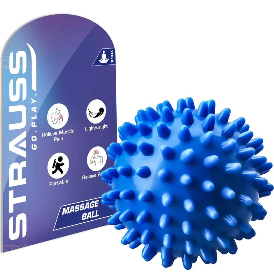 Strauss Acupressure Massage Ball | 3.5 Inches | Blue