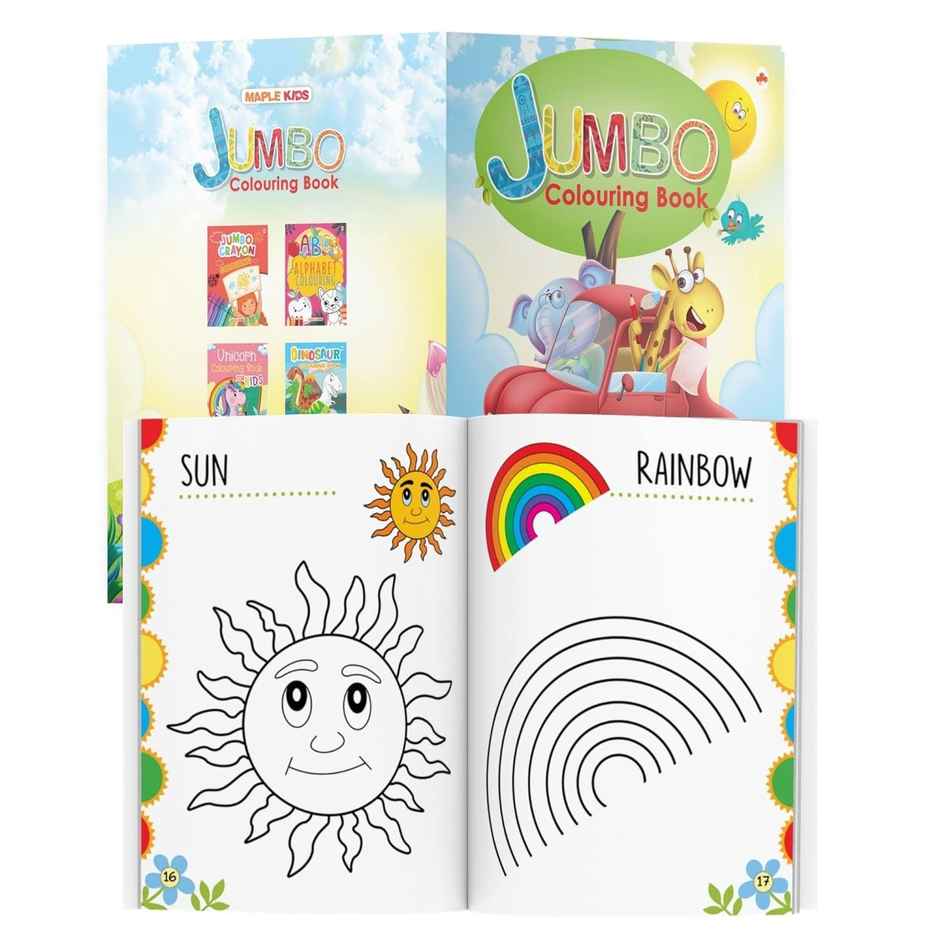 Jumbo Colouring Book - Activity Colouring Book for 3 to 5 years old kids | Fun & Creative