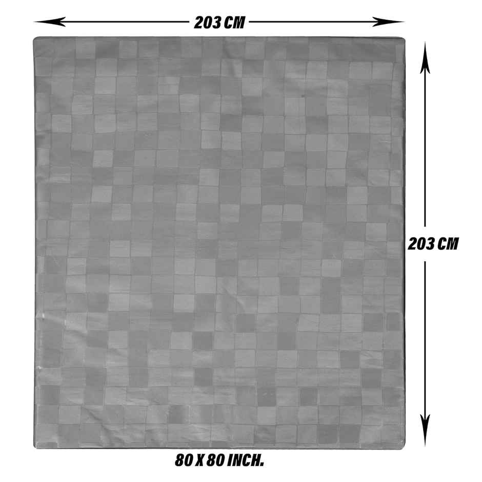 Kuber Industries PVC Double Bed Mattress Protector Check Dustproof | Gray | 80 x 80 in