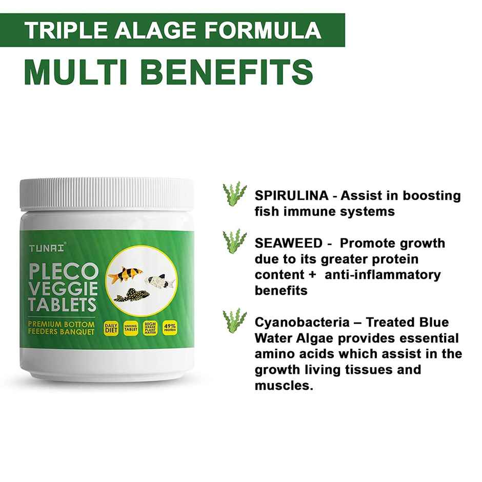 Tunai Pleco Veggie Tablets For Pleco & Other Bottom Feeders