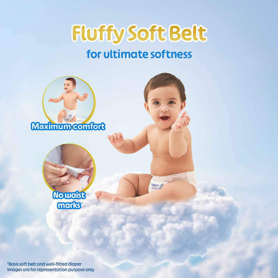 Little's Fluffy Soft Premium Baby Pant Style Diaper | M | Leakage Free | 72 pcs