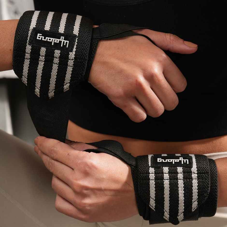 Lifelong Wrist Supporter Gym Workout Band | Grey and Black