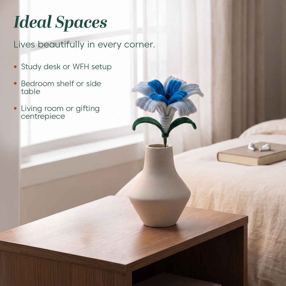 Kyari Handmade Blue Lily Flower
