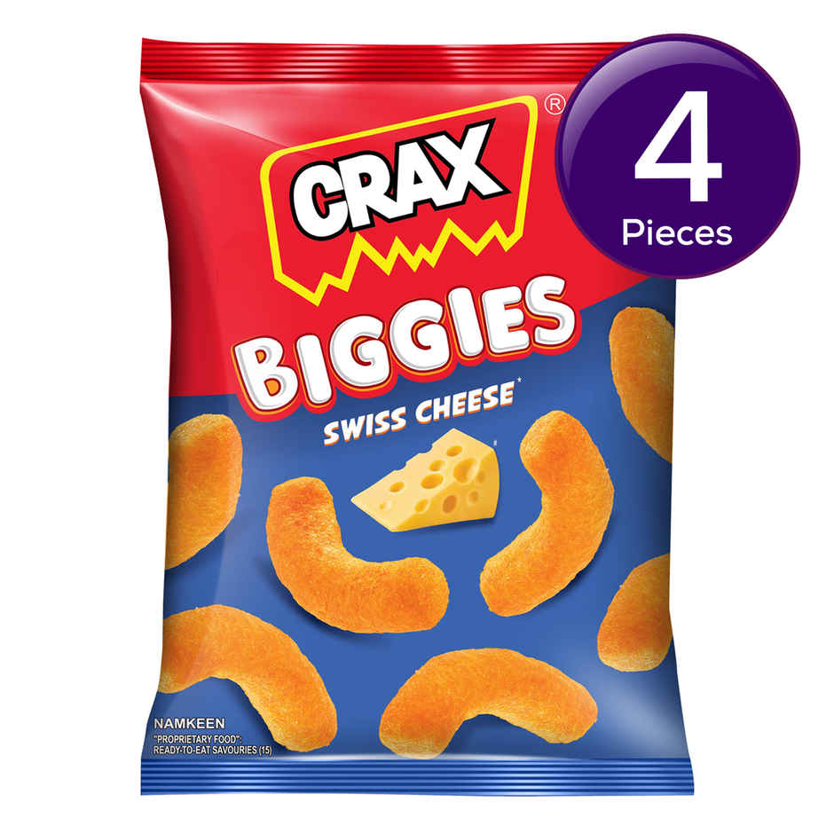 Crax Biggies Swiss Cheese Puff Snacks Combo