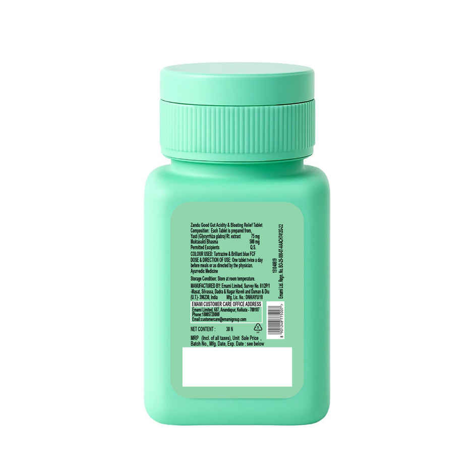 Zandu Good Gut Acidity & Bloating Relief Tablets | Relief from Acidity, Gas & Bloating