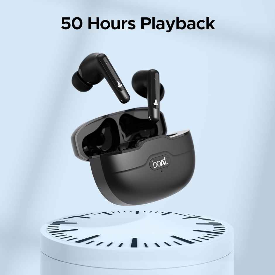 boAt Airdopes Unity ANC TWS Earbuds w/ 50H Playtime, ANC Upto 32 dB & Dual Mics with ENx Tech (Black)