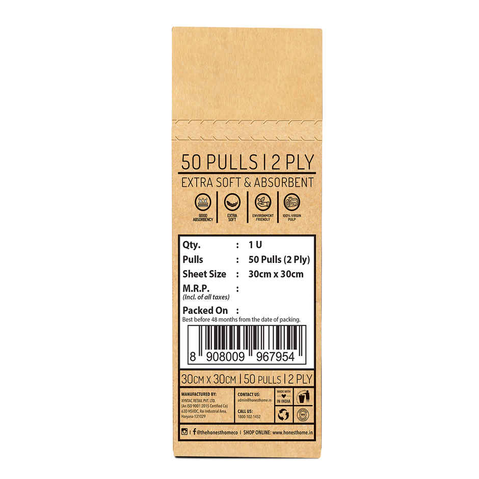 The Honest Home Company Napkins | 2 Ply | 50 sheets