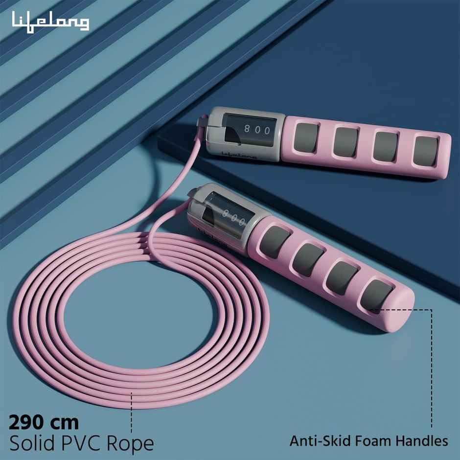 Lifelong Skipping Rope with Counter | Pink | 290 cm