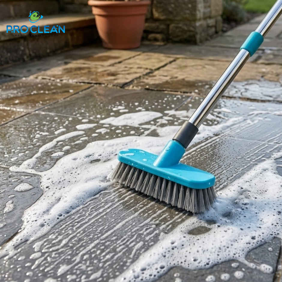 Proclean Hardy Brush - Small | 6 Inch | With SS Handle | Bathroom Brush | 31 Inch
