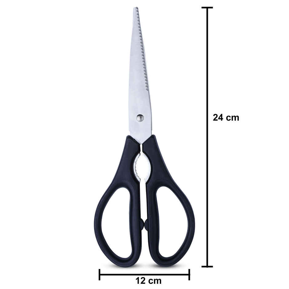 Anjali Kitchen Scissor & Knife 2Pcs Cutting Set (Black)